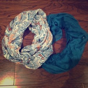 Blue scale scarves